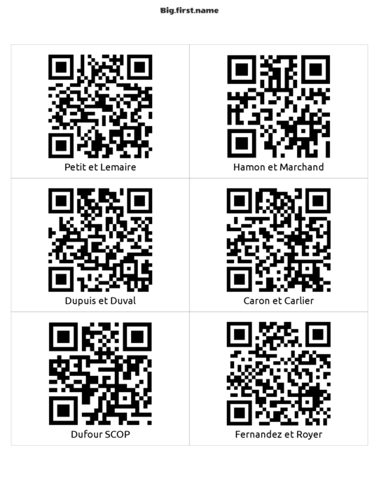 design de badge nominatif Étiquette QR-Code