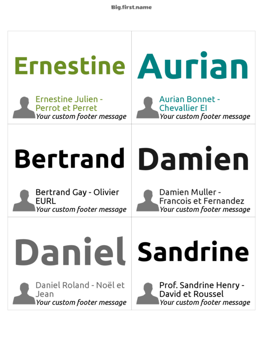 design de badge nominatif Couleurs Vives avec Avatar