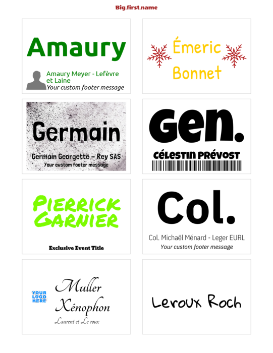 modèle de badge nominatif pour Étiquettes adhésives pour badges nominatifs Post-it 2800-M 2800-N 2800-O Compatible Template