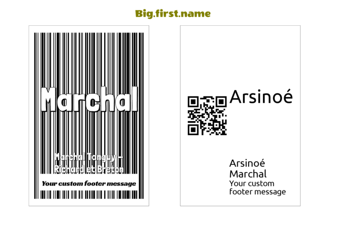 modèle de badge nominatif format paysage pour Étiquettes adhésives pour badges nominatifs Post-it 6200-NS 6200-OS Compatible Template