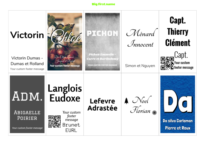 modèle de badge nominatif format paysage pour Recharges pour badges nominatifs sigel LP898 sigel ZB211 Compatible Template