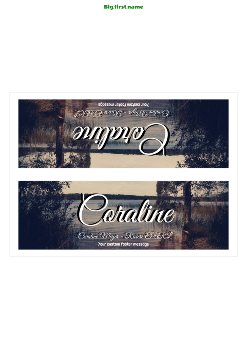 modèle de badge nominatif pour Carton de table A4 tri-plié papier uni portrait Compatible Template