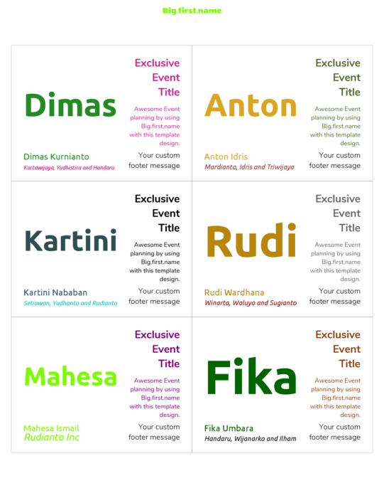 desain nametag name badge Semuanya Plus