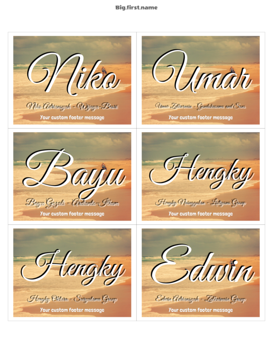 desain nametag name badge Kumpulan Tamu