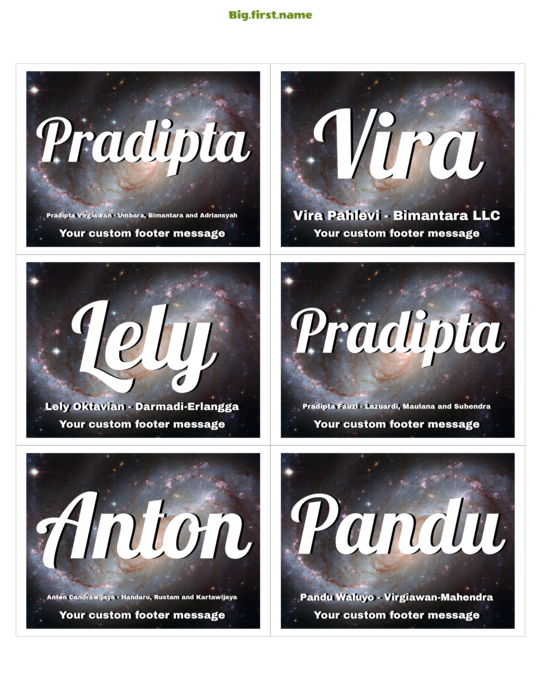 desain nametag name badge Batas Akhir