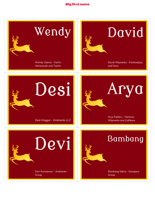 desain nametag name badge Badge Natal Deluxe