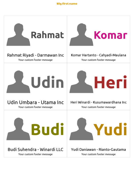desain nametag name badge Gambar Besar