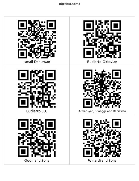 desain nametag name badge Label QR-Code