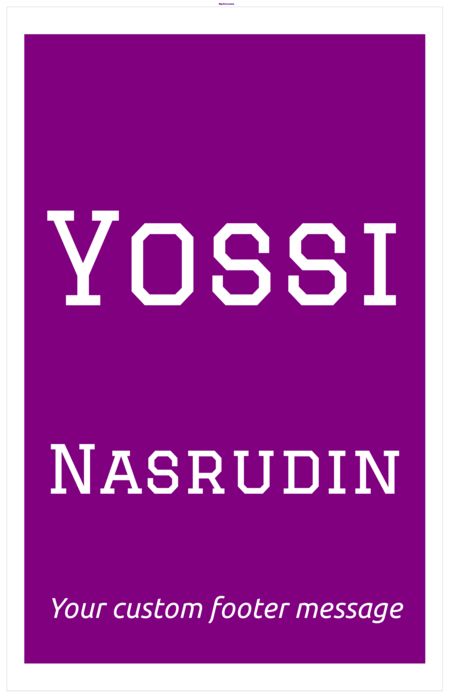 template nametag name badge untuk Ukuran poster TABLOID Compatible Template