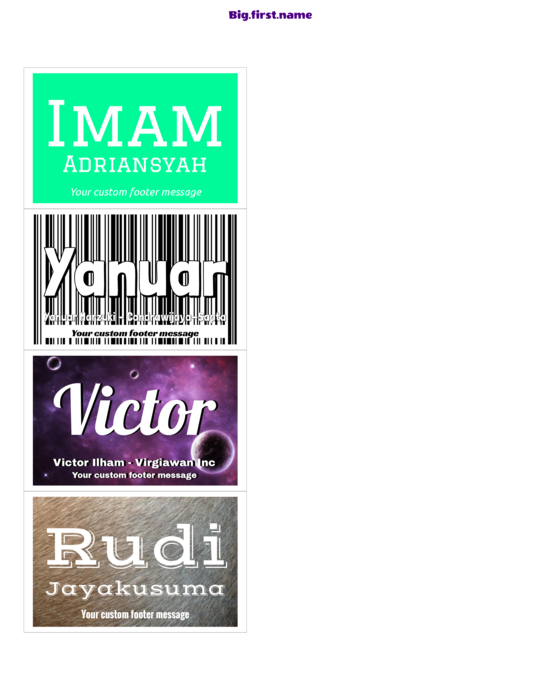 template nametag name badge untuk Insert Name Badge Very 74550, 74651, 74652 Compatible Template