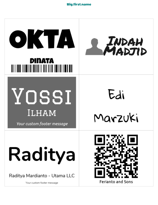 template nametag name badge untuk PC Nametag Sisipan Name Tag Kertas Klasik 4" x 3" N6LPPWB Compatible Template