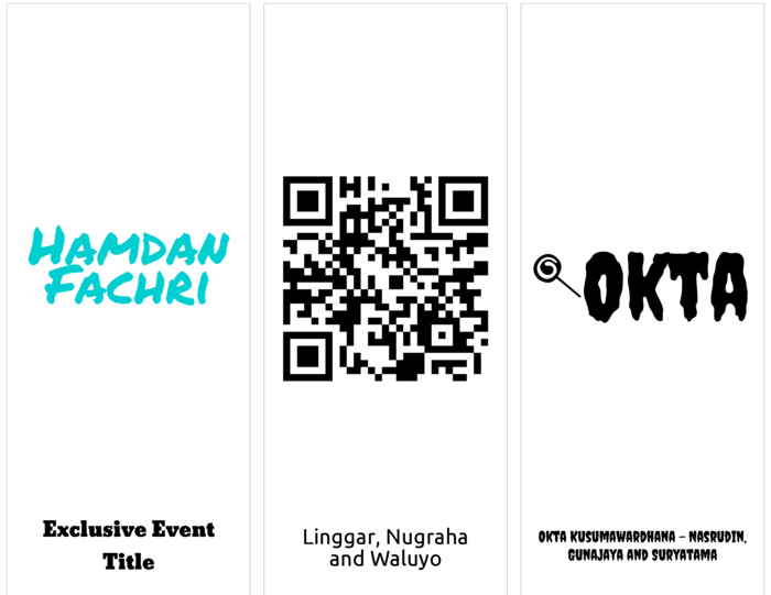 template nametag name badge landscape untuk LETTER Tenda Berdiri Lipat Dua Compatible Template