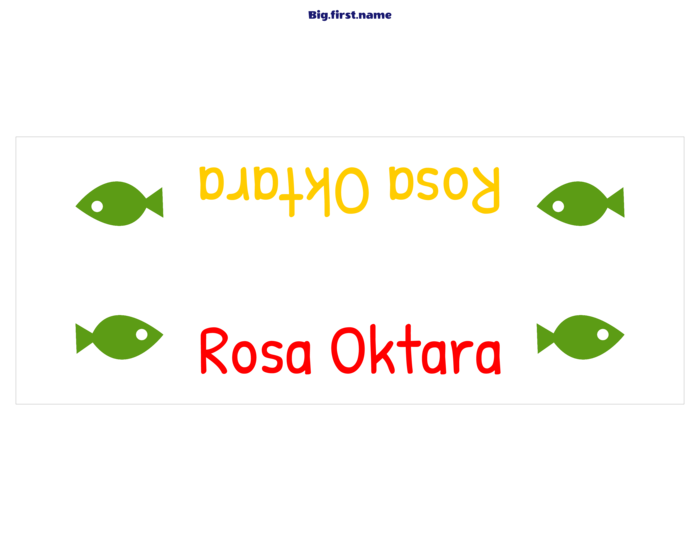 template nametag name badge untuk LETTER Lipat Tiga Kertas Polos (lanskap) Compatible Template