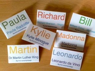 What are some uses for name badges?