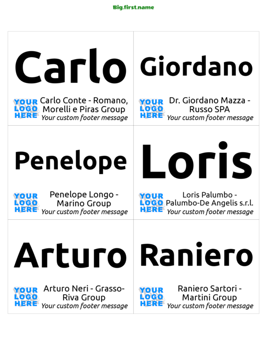 design di badge nominativo Logo Piccolo