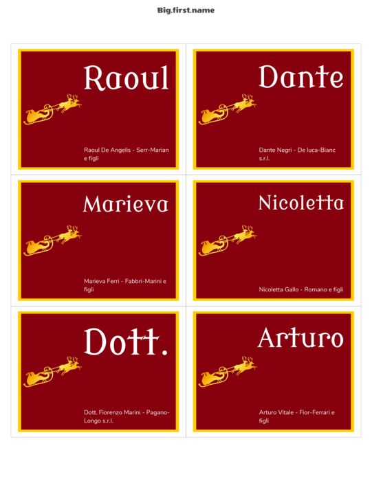 design di badge nominativo Badge Natalizio Deluxe