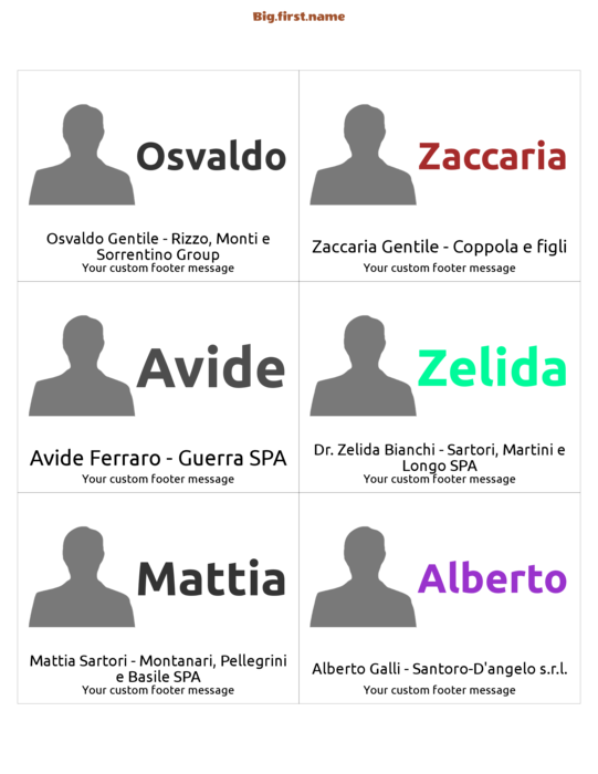 design di badge nominativo Foto Grande