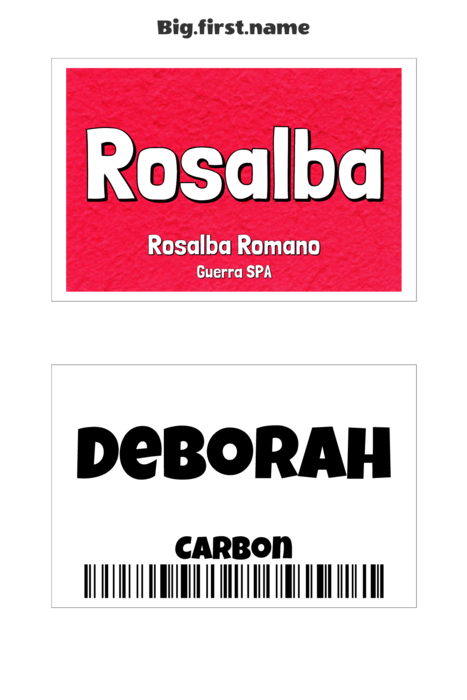 modello di badge nominativo per Etichette adesive per badge nominativi Post-it 6200-NS 6200-OS Compatible Template