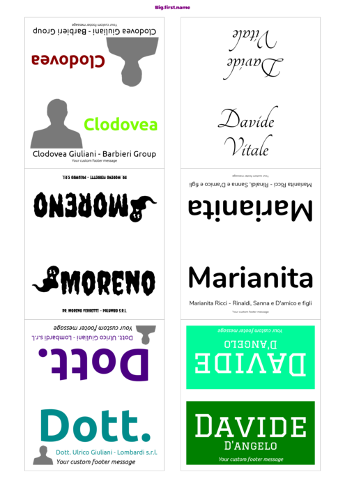modello di badge nominativo per Segnaposto DECAdry OCB 3713 Compatible Template