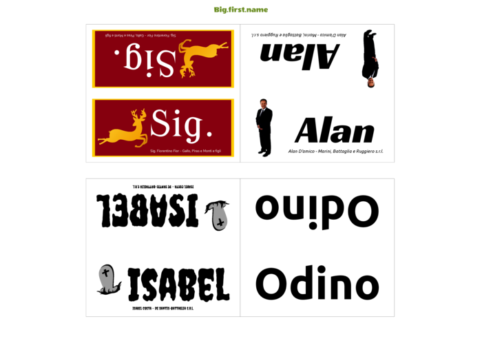modello di badge nominativo per Segnaposto sigel DP001 Compatible Template