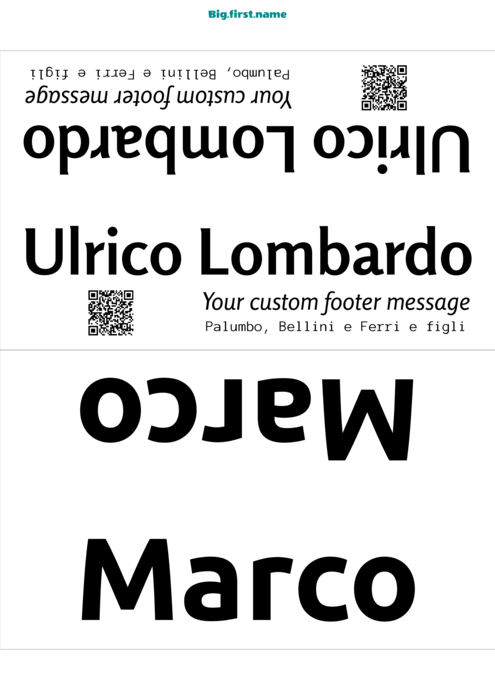 modello di badge nominativo per Segnaposto DECAdry OCB 5107 Compatible Template