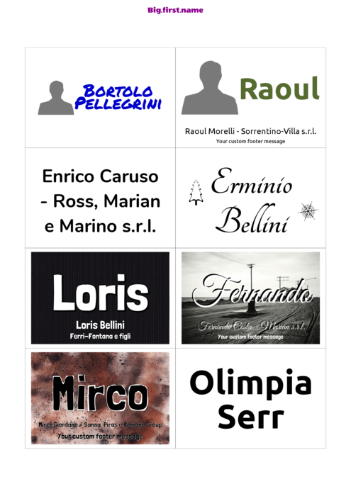 modello di badge nominativo per Inserti per badge nominativi sigel ZB213 Compatible Template
