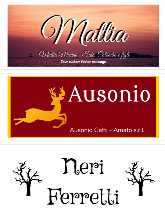 modello di badge nominativo per LETTER Tenda a Doppia Piega Compatible Template