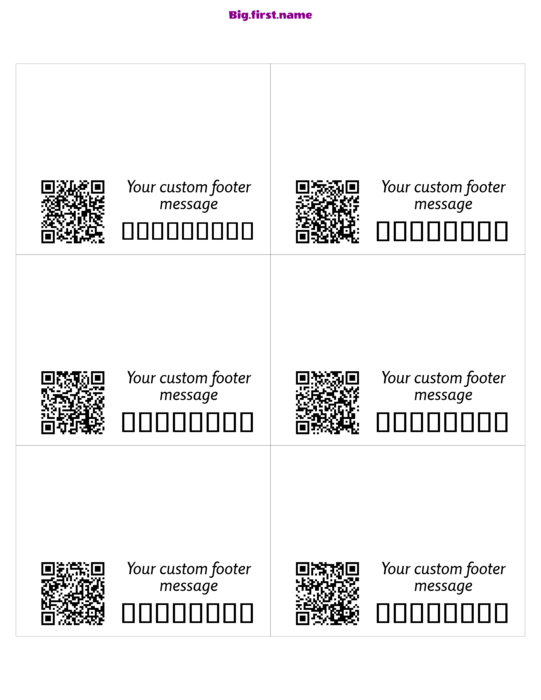ネームタグ・ネームバッジデザイン スモールQRコード