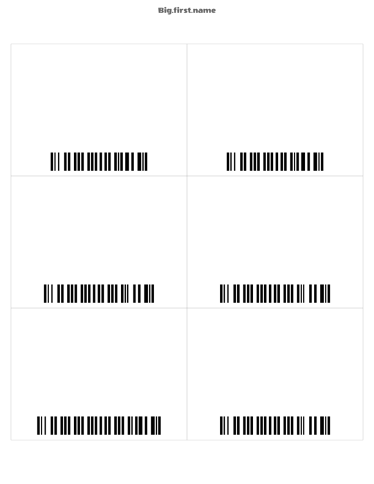 ネームタグ・ネームバッジデザイン Code 128 バーコードバッジ