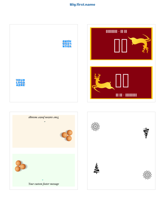 Very Small テントカード 5302 8820 5820 Compatible Template用ネームタグ・ネームバッジテンプレート