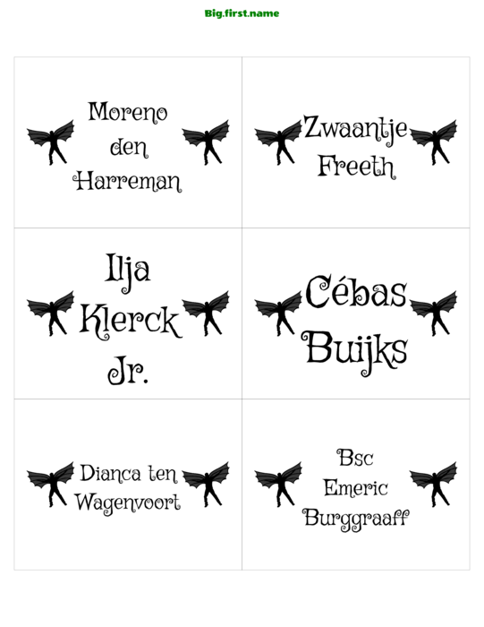 naambadge naamsticker ontwerp Halloween Naamplaatje