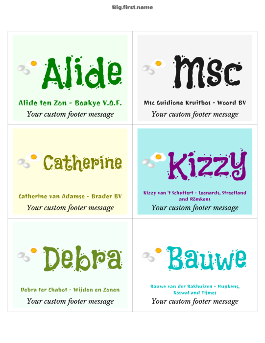 naambadge naamsticker ontwerp Vrolijk Paasfeest