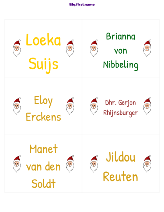 naambadge naamsticker ontwerp Kerstfeest