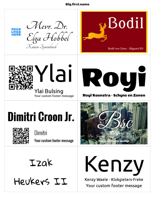 naambadge naamsticker sjabloon voor PC Nametag 4" x 2-1, 2" Klassieke Papier Naambadge-inleg N8MMWB Compatible Template