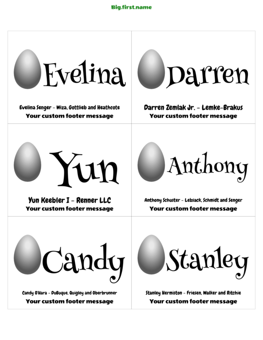 navneskilt-design Påskeegg-jakt