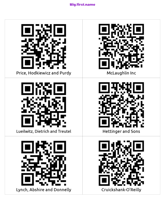 navneskilt-design QR-kode-etikett