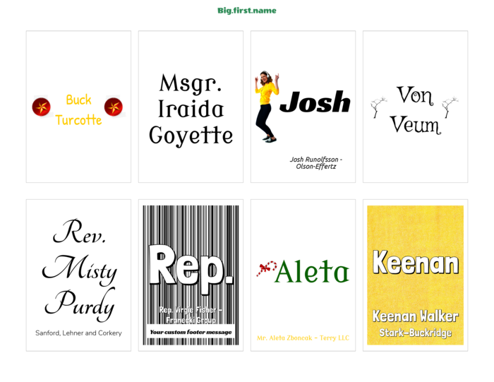 liggende navneskilt-mal for Post-it navneskilt klistremerker 2800-M 2800-N 2800-O Compatible Template
