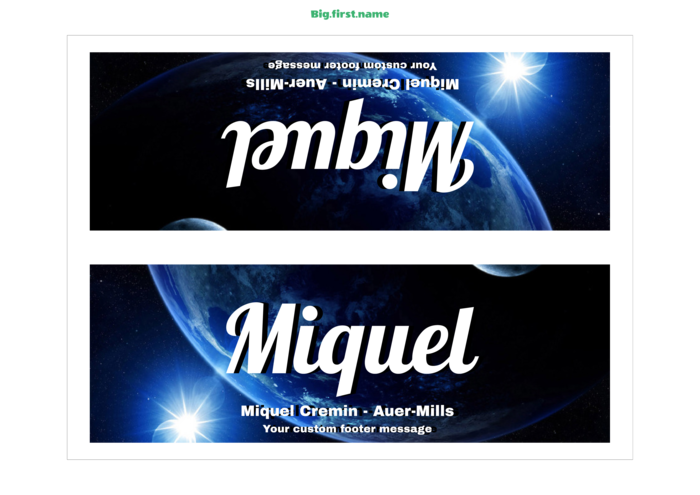 navneskilt-mal for Bordkort Sigel DP050 Compatible Template