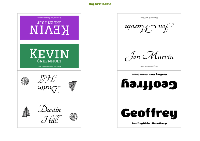 navneskilt-mal for Sigel Bordkort DP046 Compatible Template