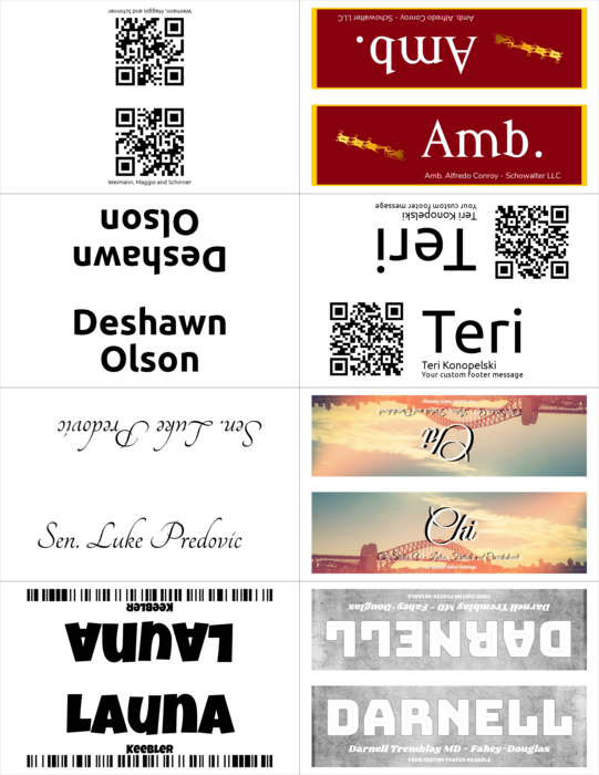 navneskilt-mal for BadgePro BS-F Omar TS-bordkort Compatible Template