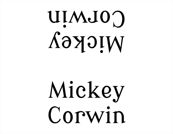navneskilt-mal for LETTER enkeltbrett vanlig papir liggende Compatible Template