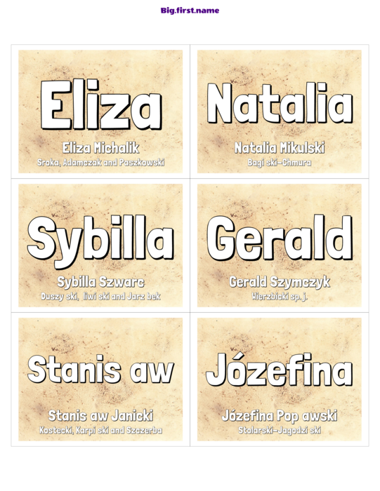 wzór identyfikatora Kolorowy Identyfikator