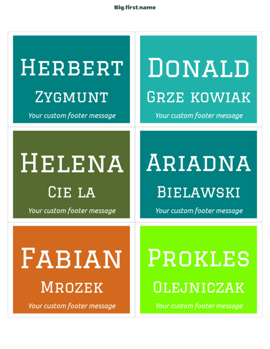 wzór identyfikatora Zjazd Absolwentów