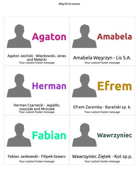 wzór identyfikatora Duże Zdjęcie