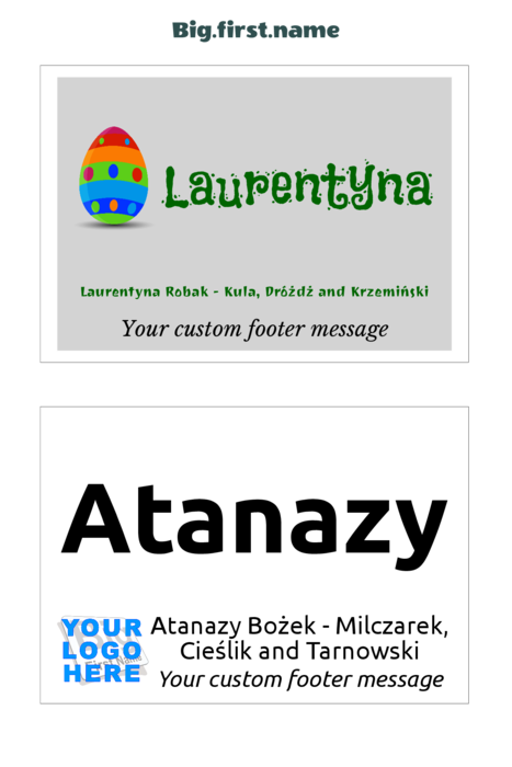 szablon identyfikatora dla Identyfikatory Very 5141, 5140, 5143 Compatible Template