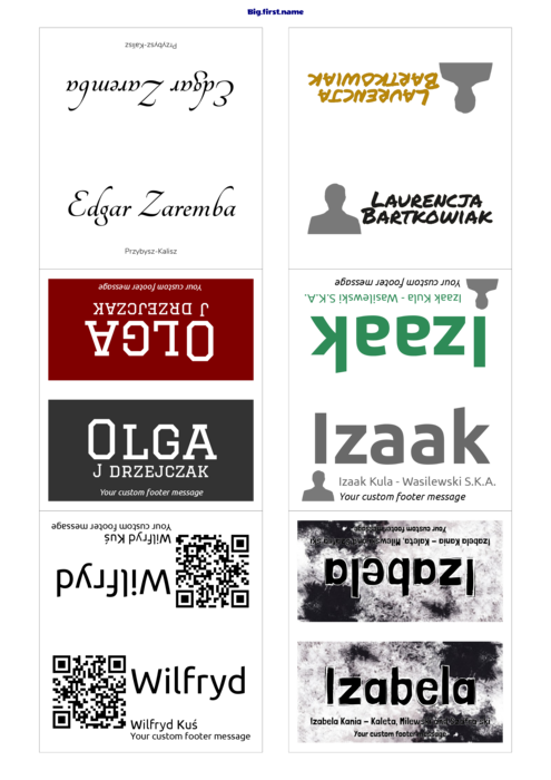 szablon identyfikatora dla Kartoniki na stół DECAdry OCB 3713 Compatible Template