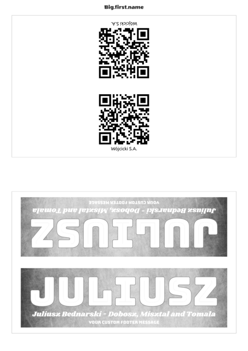 szablon identyfikatora dla Kartoniki na stół sigel DP049 Compatible Template