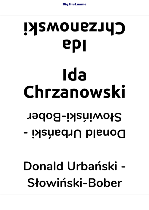 szablon identyfikatora dla Kartoniki na stół DECAdry OCB 5107 Compatible Template