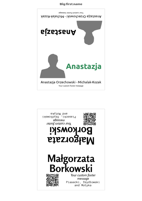 szablon identyfikatora dla Kartoniki na stół sigel DP047 Compatible Template