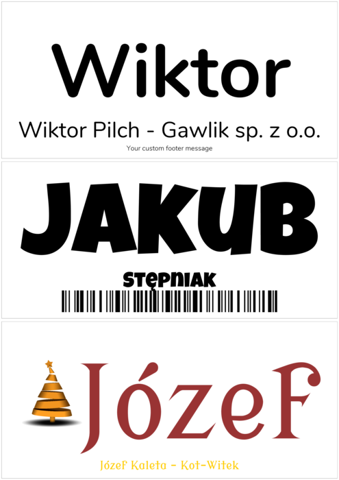 szablon identyfikatora dla A4 Bi-Fold Wysoki Namiot na Zwykłym Papierze Compatible Template